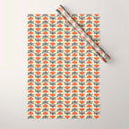 Retro 70s Tulip Pattern Wrapping Paper Gallery Image 1
