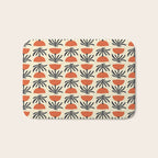 Retro 70s Tulip Pattern Bath Mat Gallery Image 1
