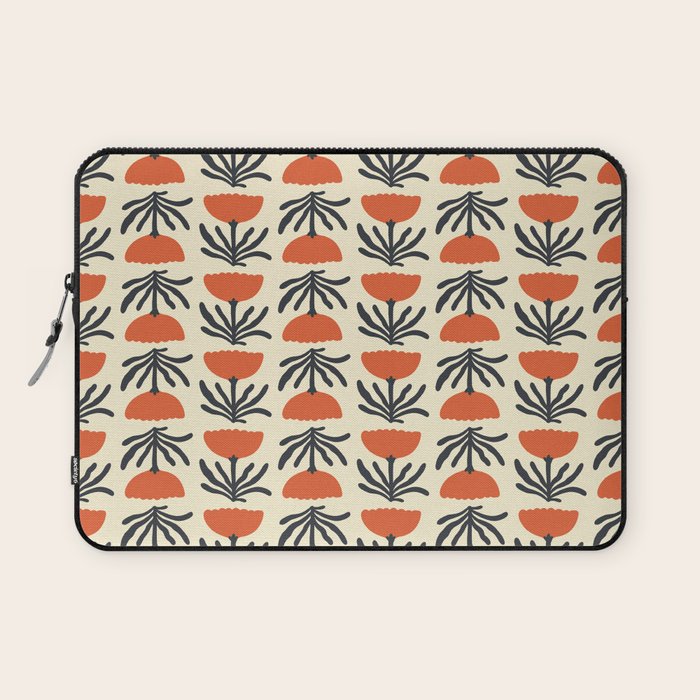 Retro 70s Tulip Pattern Laptop Sleeve Gallery Image 1