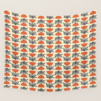 Retro 70s Tulip Pattern Wall Tapestry Gallery Image 4