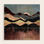 Crimson Peaks Wood Wall Art Gallery Image 1