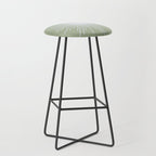 Midcentury Modern Minimalist Sunburst 4 in Light Silver Gray and Sage Green Stool Gallery Image 1