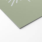 Midcentury Modern Minimalist Sunburst 4 in Light Silver Gray and Sage Green Welcome Mat Gallery Image 2