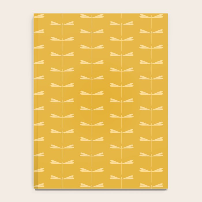 Dragonfly Pattern XIV Golden Yellow Notebook Gallery Image 4
