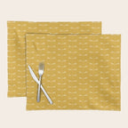 Dragonfly Pattern XIV Golden Yellow Placemat Gallery Image 1