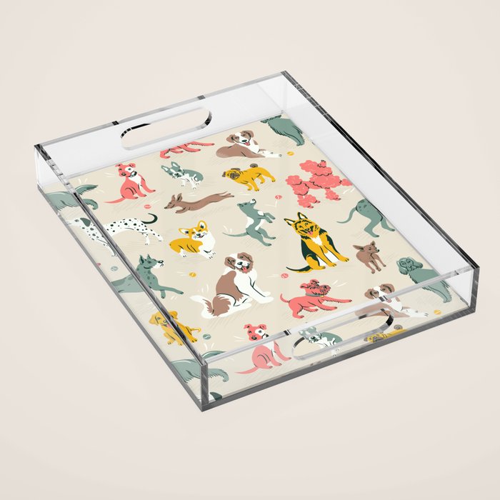 Silly Dog Friends Acrylic Tray Gallery Image 1