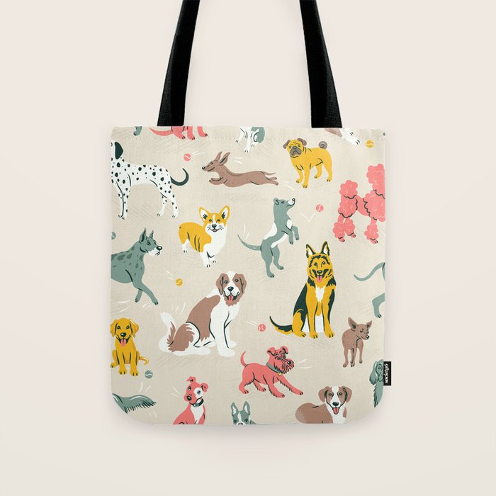 Silly Dog Friends Tote Bag