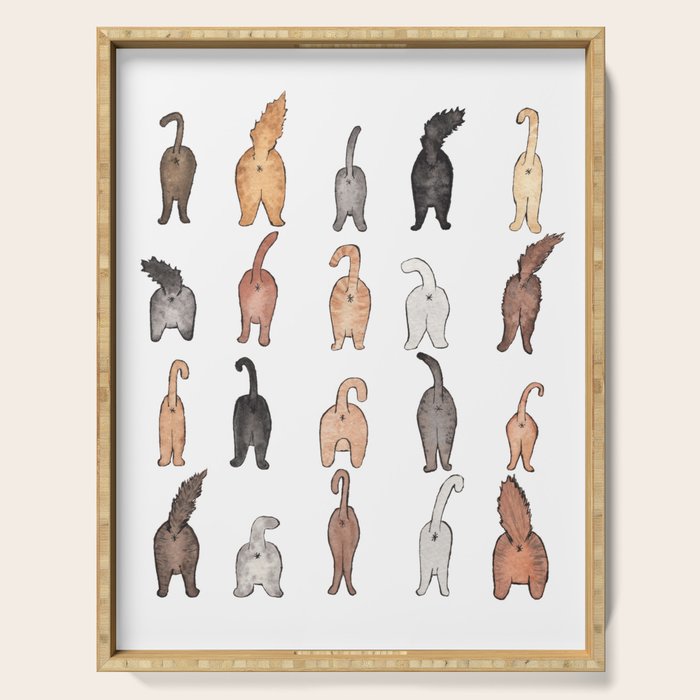 Cat butts Serving Tray Gallery Image 1