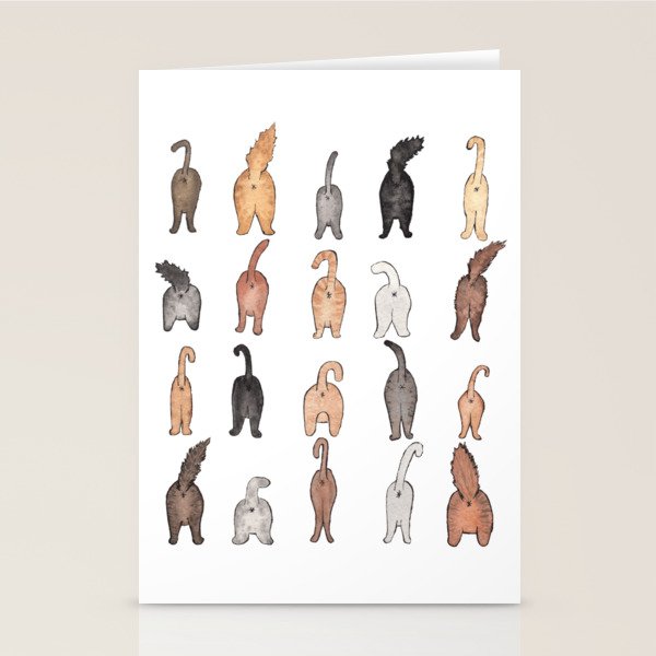 Cat butts Stationery Card Gallery Image 2
