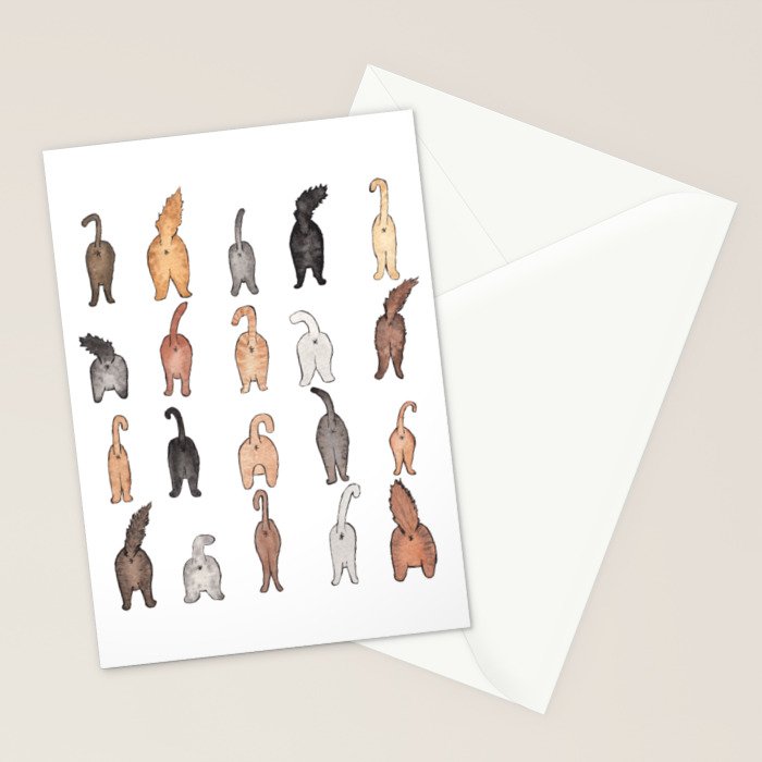Cat butts Stationery Card Gallery Image 2