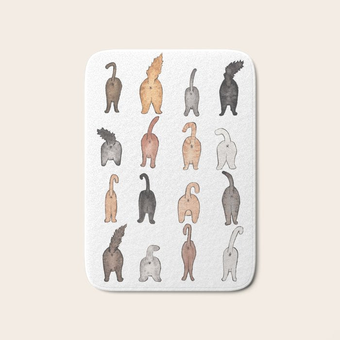 Cat butts Bath Mat Gallery Image 1