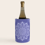 Elegant Periwinkle Purple Blue Boho Mandala Wine Chiller Gallery Image 1