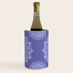Elegant Periwinkle Purple Blue Boho Mandala Wine Chiller Gallery Image 3