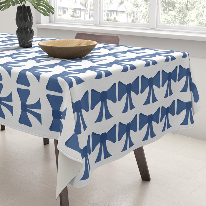 Vintage Bows V Blue Tablecloth Gallery Image 3