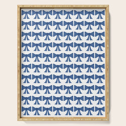 Vintage Bows V Blue Serving Tray Gallery Image 1
