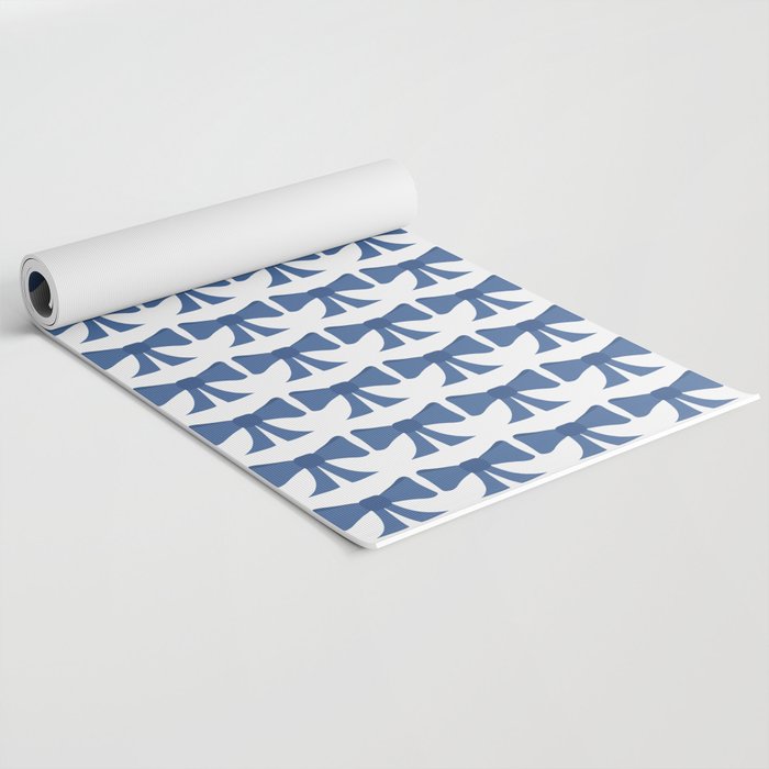Vintage Bows V Blue Yoga Mat Gallery Image 2