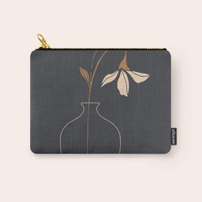 Minimal Abstract Art Vase Flower 6 Carry All Pouch Gallery Image 1