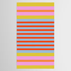 Bold Color Stripes Play Summer Bright Pattern 1 Tablecloth Gallery Image 2