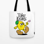 Funny lemon cartoon mascot character  Tote Bag Gallery Image 1