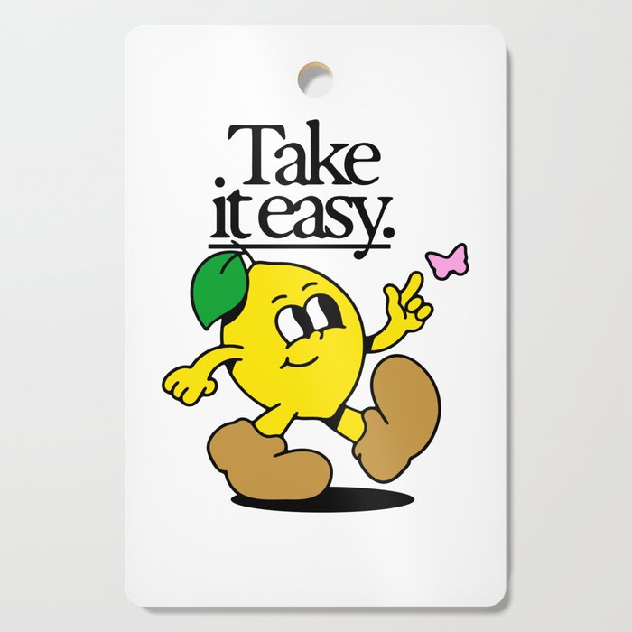 Funny lemon cartoon mascot character  Cutting Board Gallery Image 1
