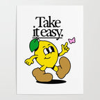 Funny lemon cartoon mascot character  Poster Gallery Image 4