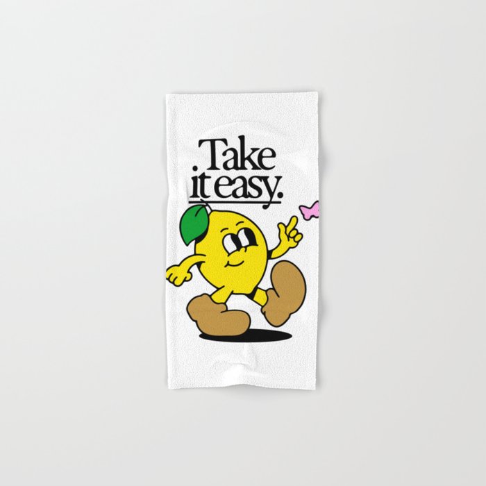 Funny lemon cartoon mascot character  Bath Towel Gallery Image 1