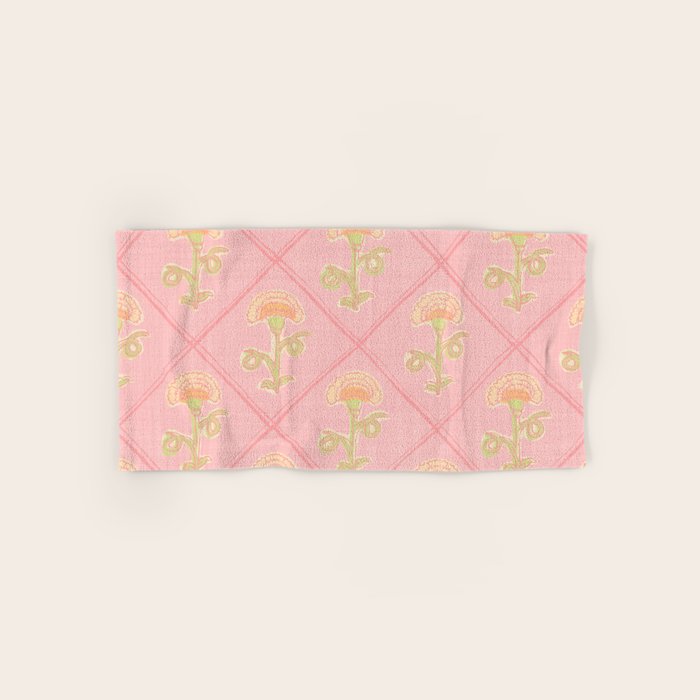 Provence Cottage Floral in Pink Linen  Bath Towel Gallery Image 1