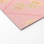 Provence Cottage Floral in Pink Linen  Welcome Mat Gallery Image 2