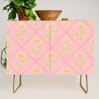 Provence Cottage Floral in Pink Linen  Credenza Gallery Image 1