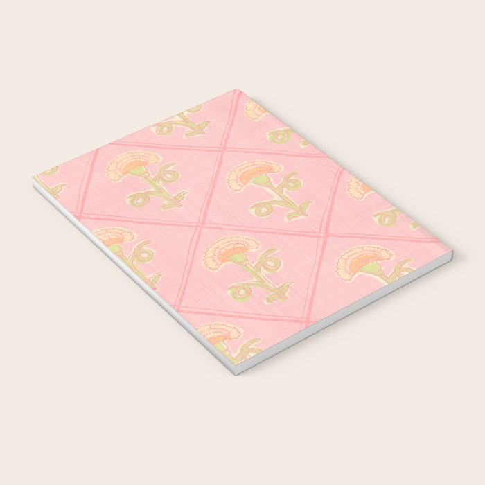 Provence Cottage Floral in Pink Linen  Notebook Gallery Image 3