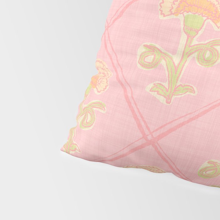 Provence Cottage Floral in Pink Linen  Pillow Sham Gallery Image 4