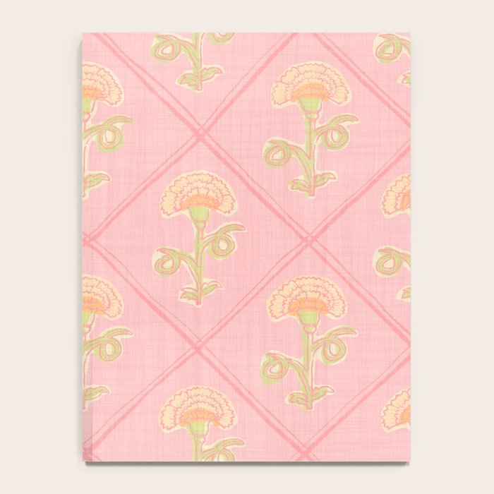 Provence Cottage Floral in Pink Linen  Notebook Gallery Image 4