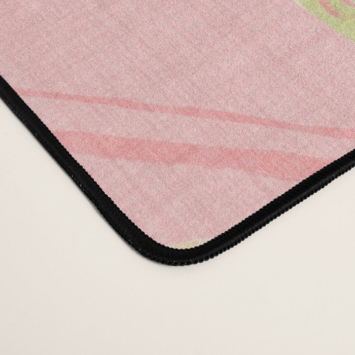 Provence Cottage Floral in Pink Linen  Desk Mat Gallery Image 4