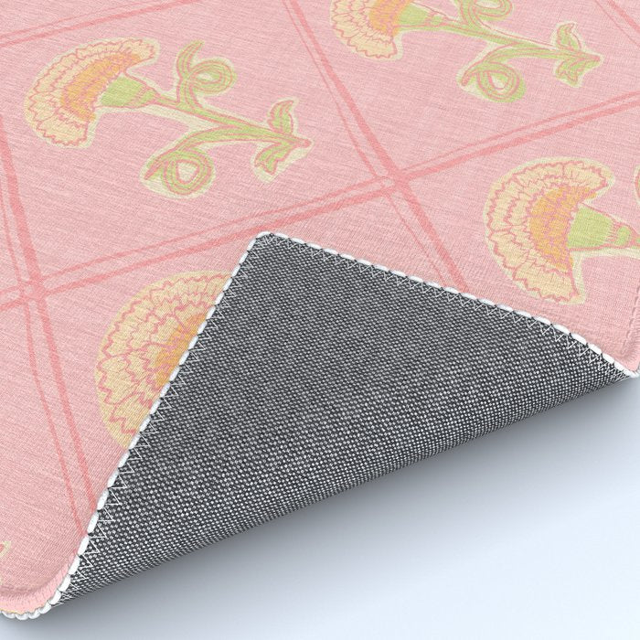Provence Cottage Floral in Pink Linen  Rug Gallery Image 4