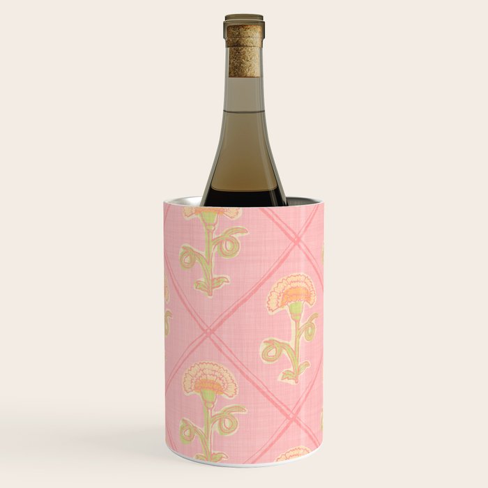 Provence Cottage Floral in Pink Linen  Wine Chiller Gallery Image 2