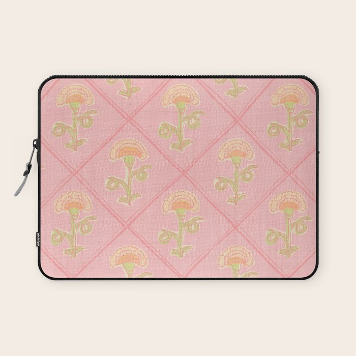 Provence Cottage Floral in Pink Linen  Laptop Sleeve Gallery Image 1