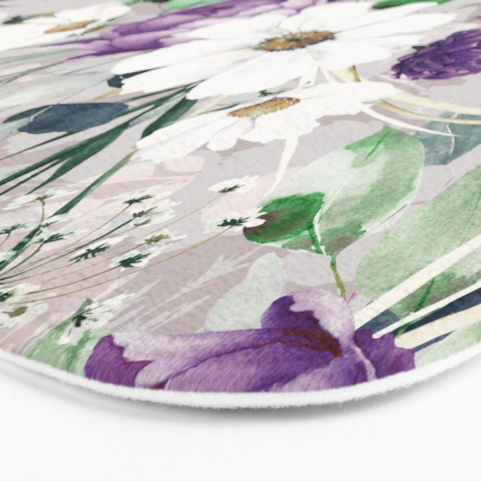 Lush lilac garden Bath Mat Gallery Image 3