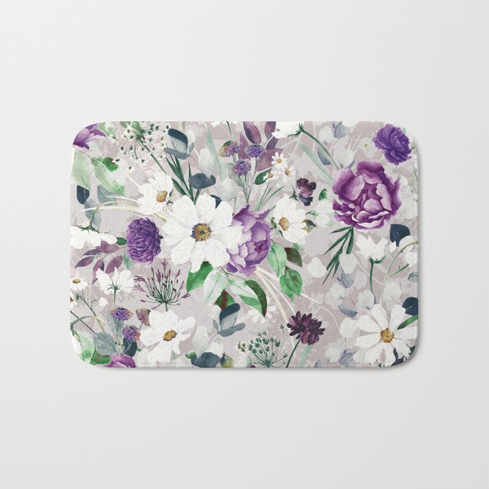 Lush lilac garden Bath Mat Gallery Image 1
