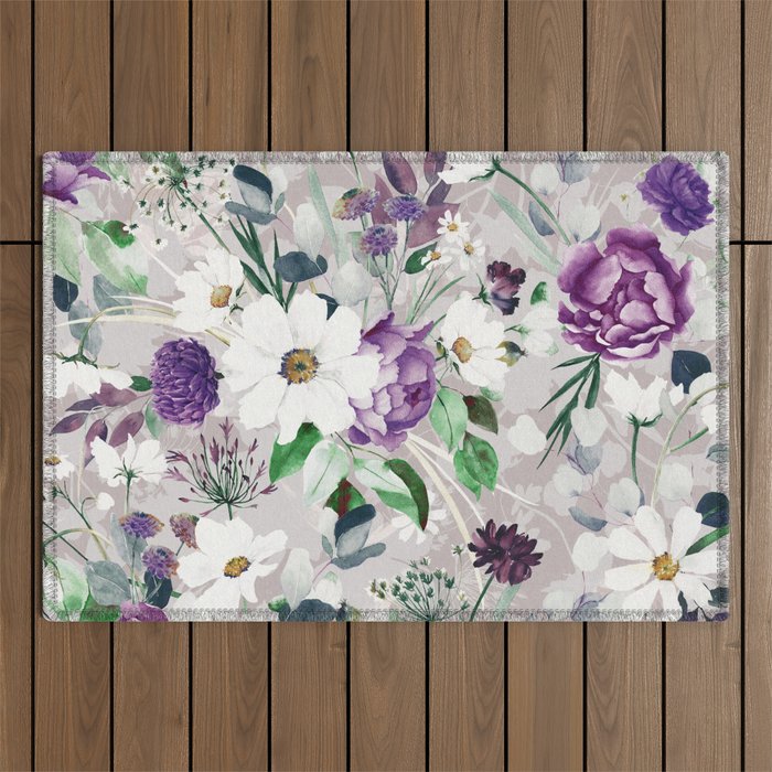 Lush lilac garden Outdoor Rug Gallery Image 1