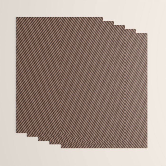Angular Stripes XXIX Mocha Brown Wrapping Paper Gallery Image 3