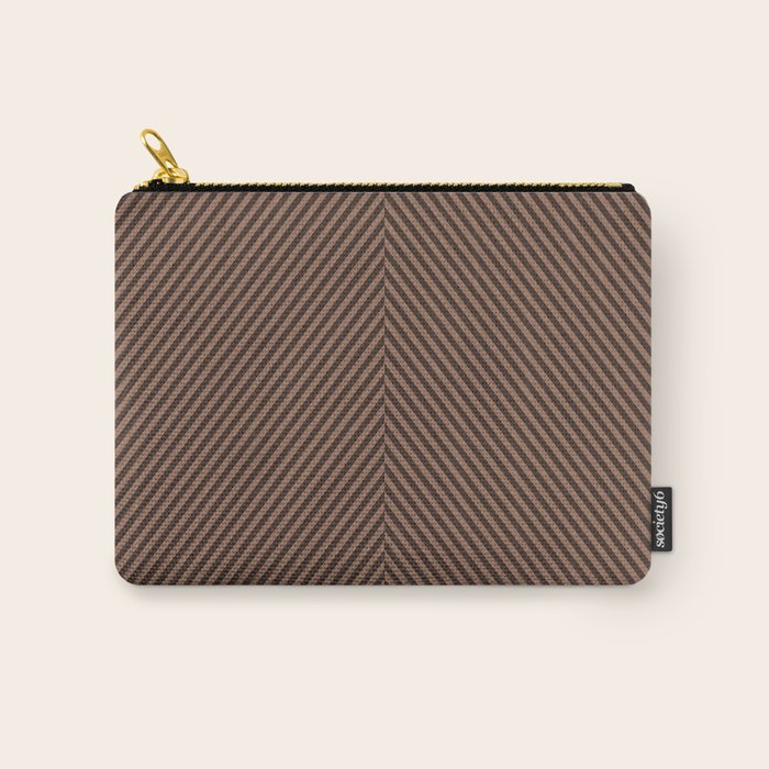 Angular Stripes XXIX Mocha Brown Carry All Pouch Gallery Image 1