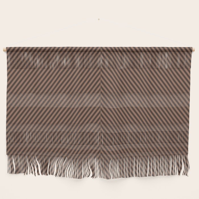 Angular Stripes XXIX Mocha Brown Wall Hanging Gallery Image 1