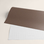 Angular Stripes XXIX Mocha Brown Wrapping Paper Gallery Image 2