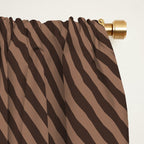 Angular Stripes XXIX Mocha Brown Window Curtain Gallery Image 2