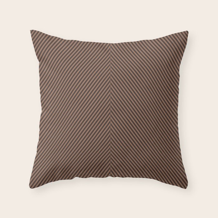 Angular Stripes XXIX Mocha Brown Throw Pillow Gallery Image 6