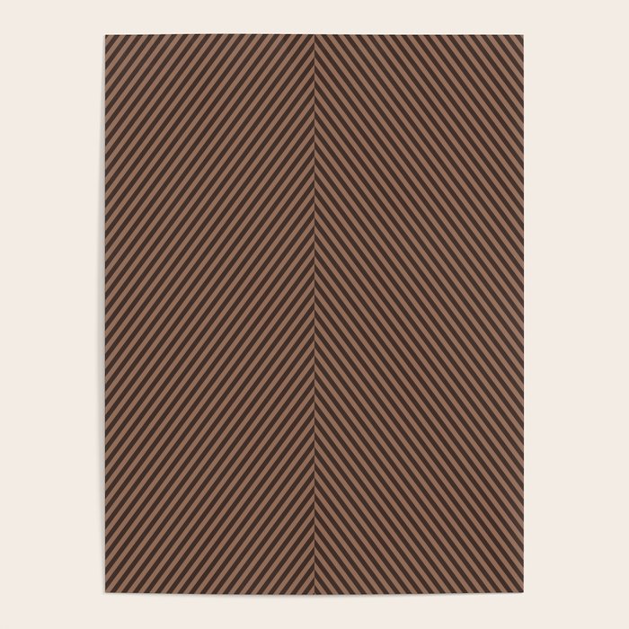 Angular Stripes XXIX Mocha Brown Poster Gallery Image 1