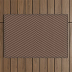 Angular Stripes XXIX Mocha Brown Outdoor Rug Gallery Image 1