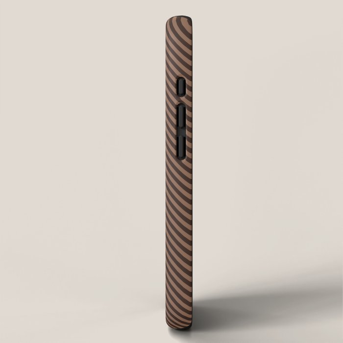 Angular Stripes XXIX Mocha Brown iPhone Case Gallery Image 2