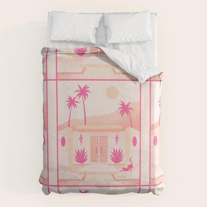 Palm Springs Home - Pink OmbrÃ© Duvet Cover Gallery Image 6
