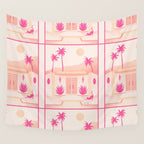 Palm Springs Home - Pink OmbrÃ© Wall Tapestry Gallery Image 4